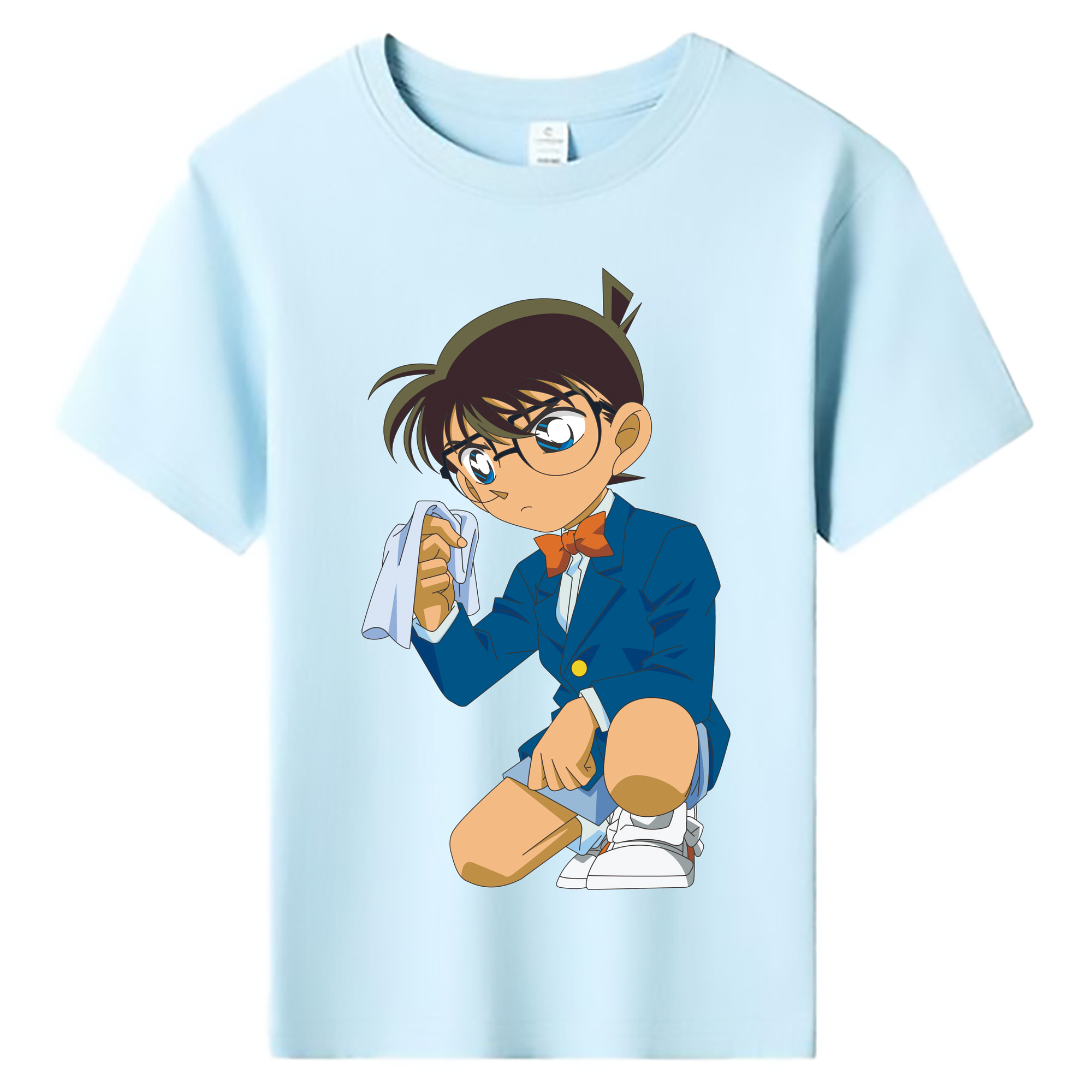 （画像用） 名探偵コナン 江戸川 コナン Detective Conan Conan Edogawa 綿100％キッズTシャツ（フロントプリント）